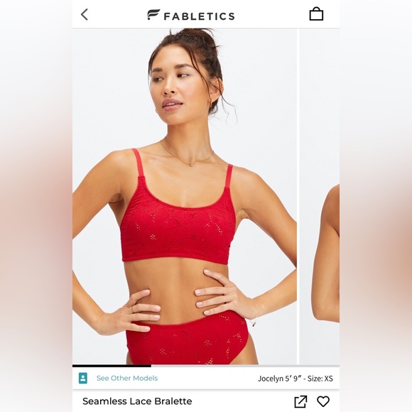 Fabletics Red Seamless Set - Picture 2 of 6